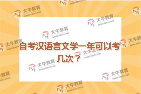 自考汉语言文学一年可以考几次？
