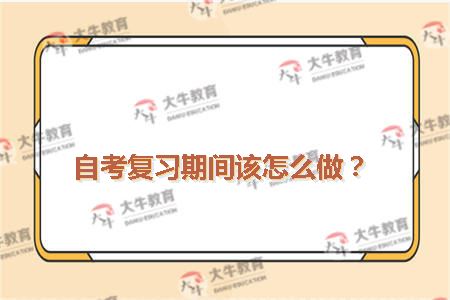 自考复习期间该怎么做
