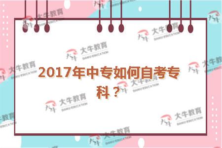中专如何自考专科