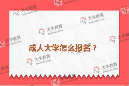 成人大学怎么报名