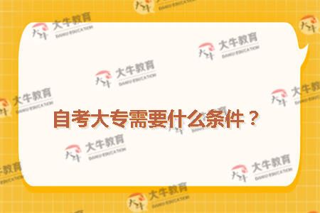 自考大专需要什么条件