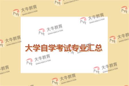 外贸大学自学考试专业汇总