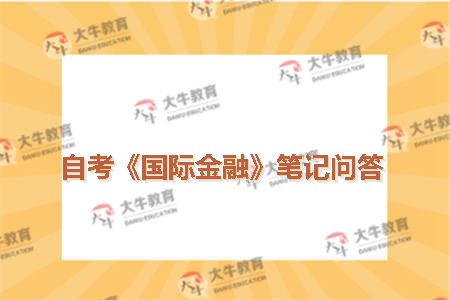 自考《国际金融》笔记问答