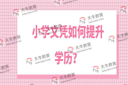 小学文凭如何提升学历？