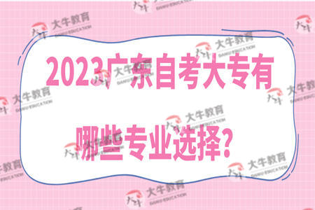 2023广东自考大专有哪些专业选择？